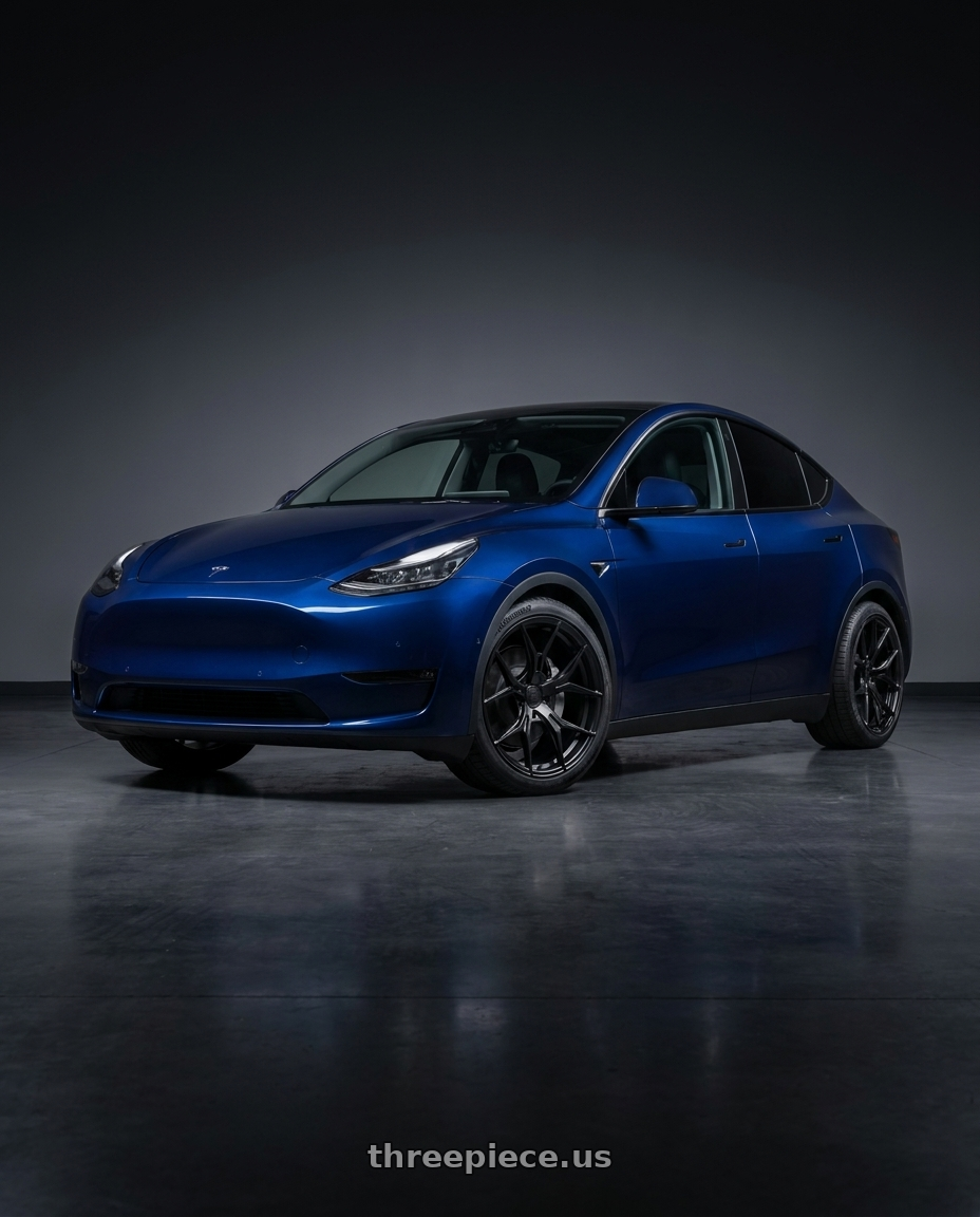 2026 Tesla model Y with Rohana RFX5 5x114.3 20x10+40 Matte Black wheels
