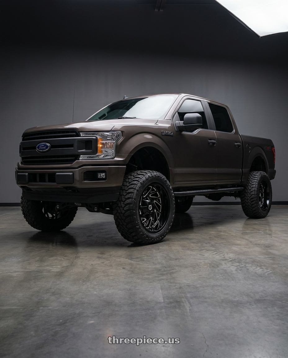 2019 Ford F-150 with Gear Off Road 769BM 6X135/6x139.7 22x10 -19 Gloss Black Milled wheels