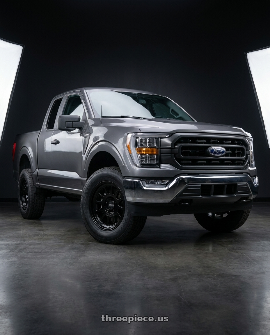 2021 Ford F-150 XL with Method Race Wheels 318B 6X135 17x8.5 +0 GLOSS BLACK wheels