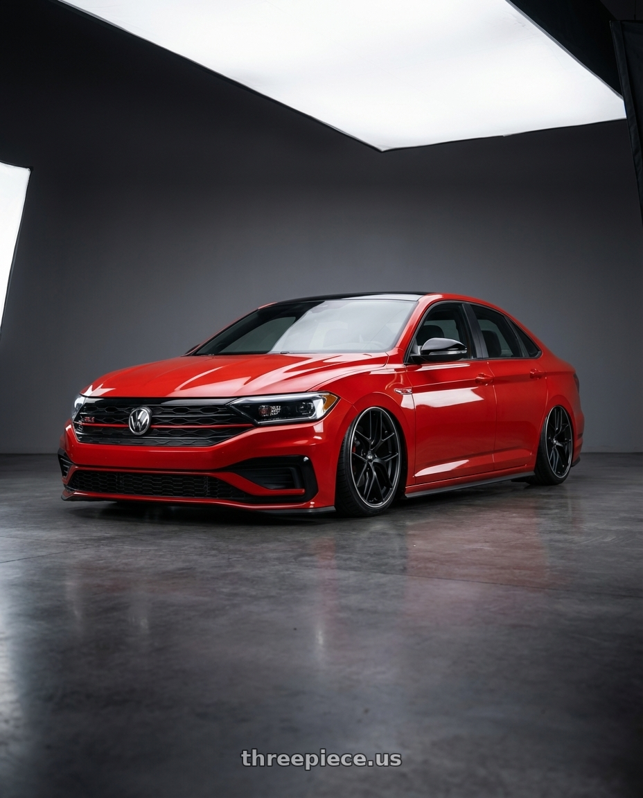 2023 Volkswagen Jetta GLI MK7 with BBS CC-R 5x112 19x8.5+30 Satin Black wheels