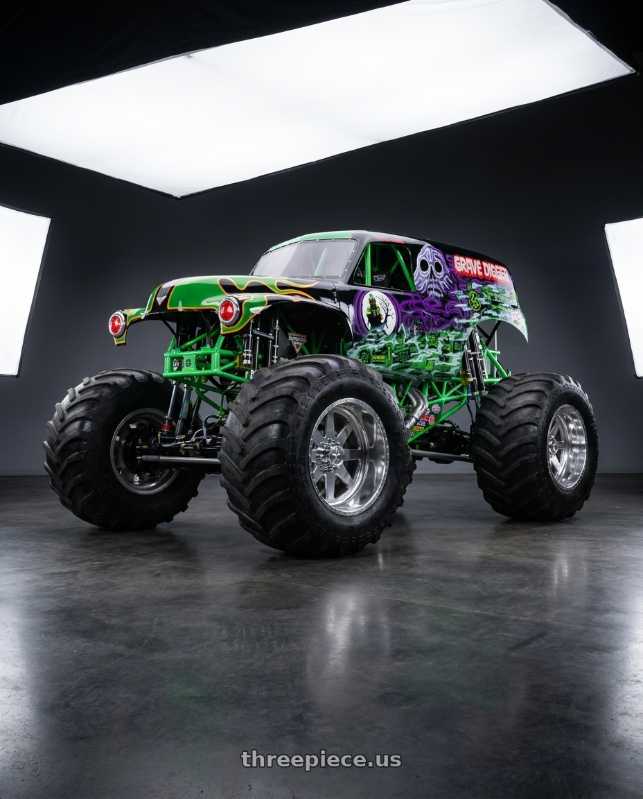 2026 Grave digger with American Force 11 Independence SS 8X180 26X16 -101 POLISHED wheels