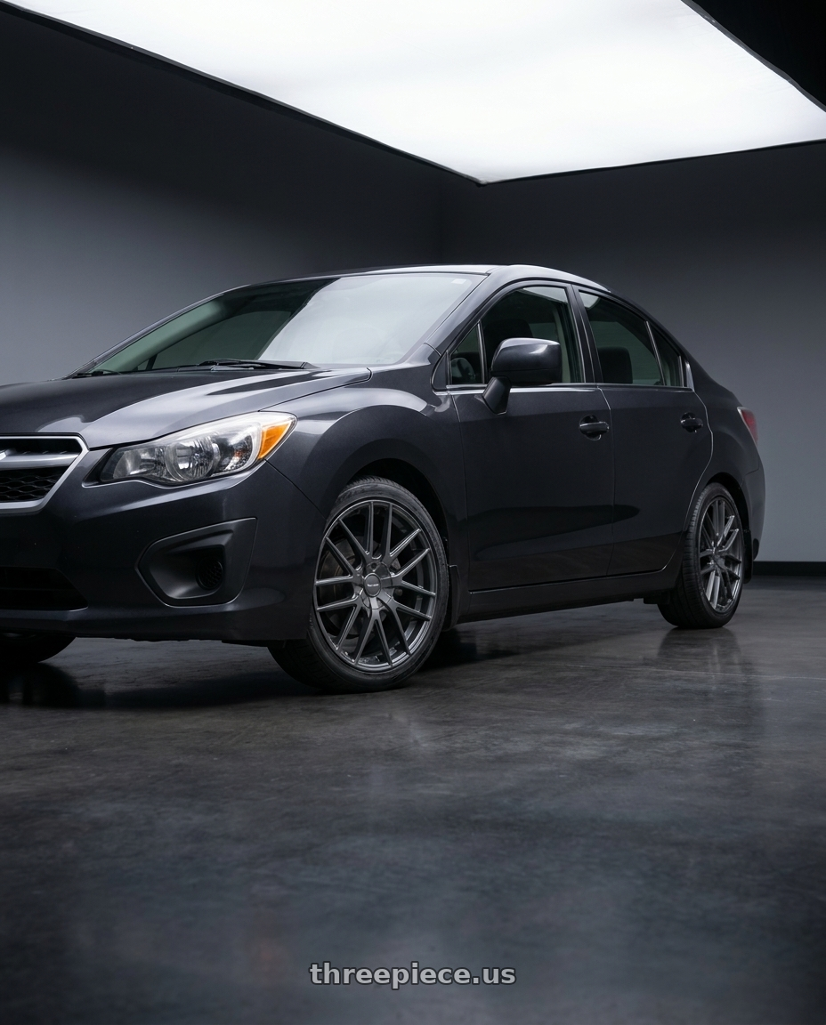 2012 Subaru Impreza with TOUREN TR60 3260 5x100/5x114.3 17x7.5 +42 MATTE GUNMETAL wheels