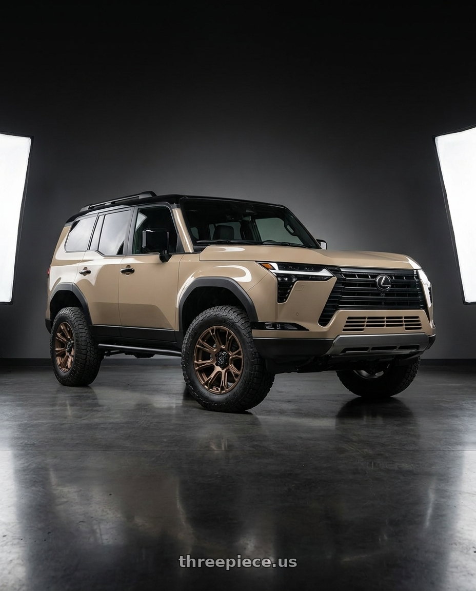 2025 LEXUS GX 550 OVERTRAIL with Black Rhino Hard Alloys BR020 DIAMONDBACK 6X139.7 17x8.5 +25 BURNT BRONZE wheels