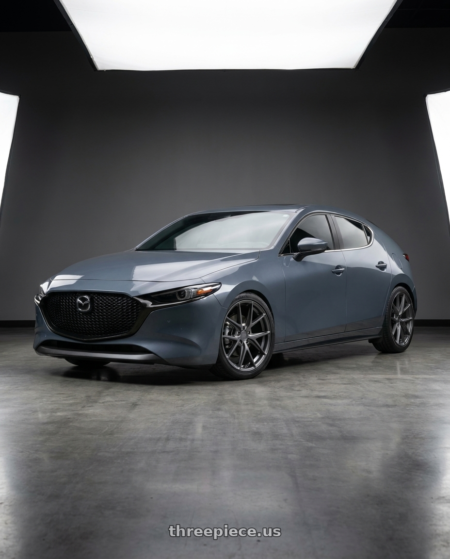 2023 Mazda Mazda3 Turbo with Niche 1PC M116 MISANO 5X114.3 18X9.5 +40 MATTE GUN METAL wheels