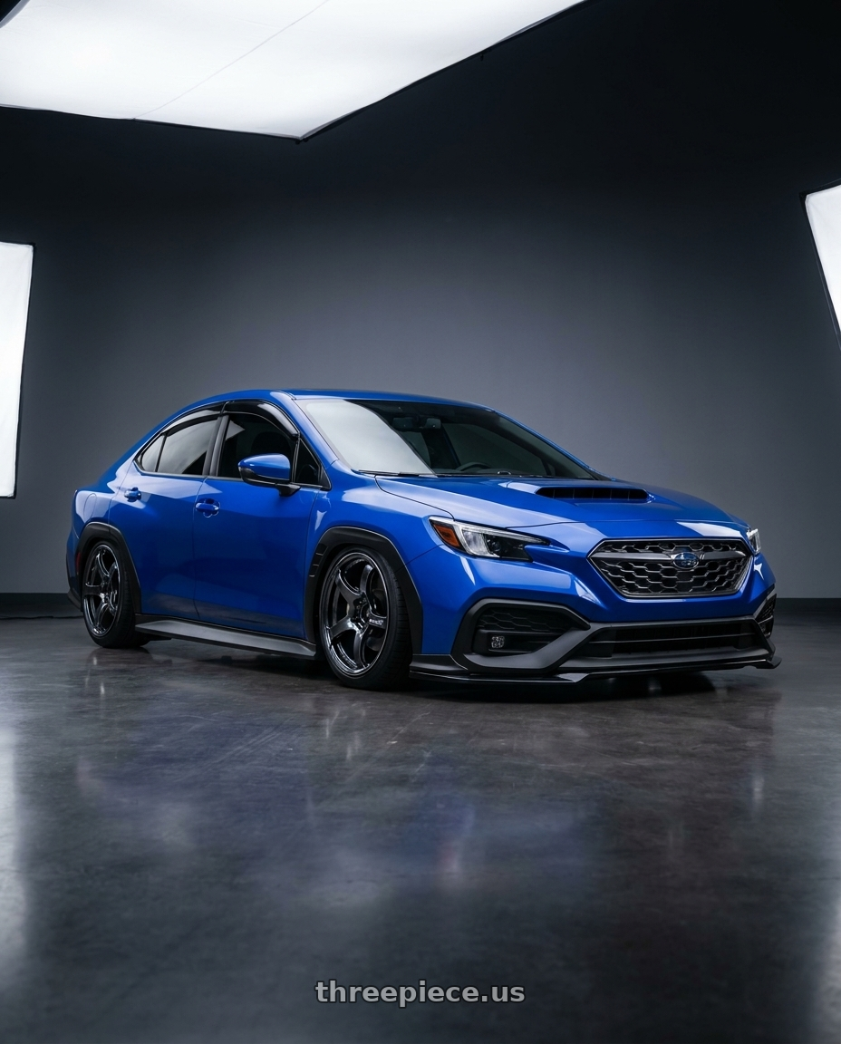 2023 subaru wrx with Advan Racing TC4 5x120 18x9.5 +38 BLACK CHROME wheels