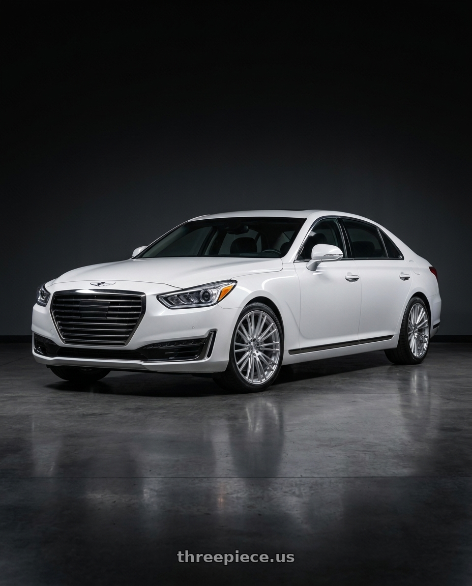 2018 genesis g90 ultimate with Axe CF2 5x114 20X8.5+40 SILVER wheels