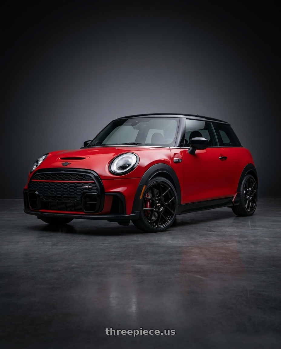 2025 mini jcw with BBS XR 5x112 19x8.5+38 Gloss Black wheels