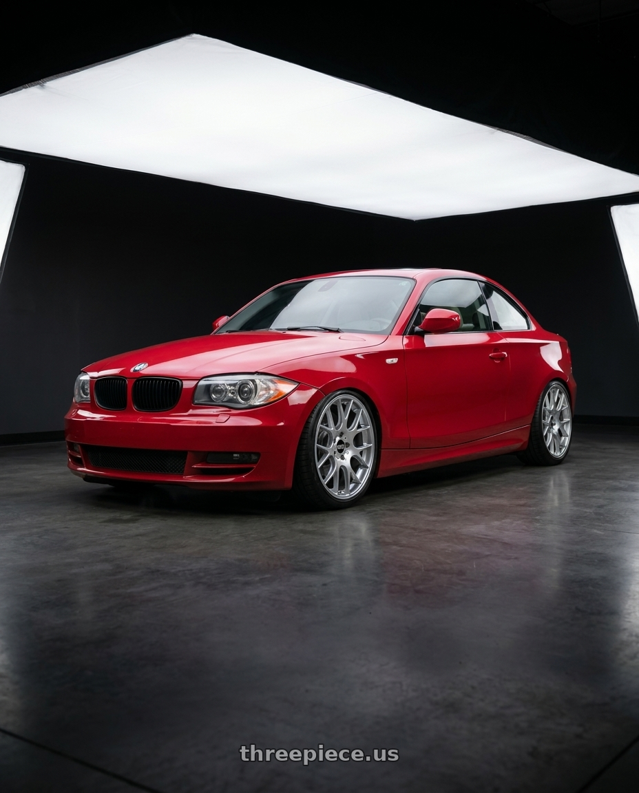 2011 bmw 128i with BBS CH-R 5x112 19x9.5 +45 Brilliant Silver Polished Rim Protector wheels