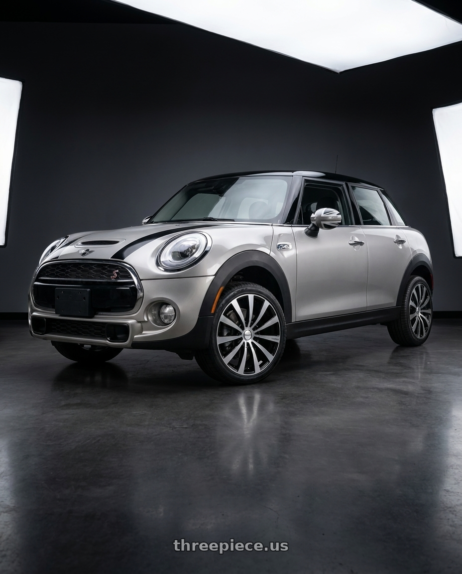 2016 mini cooper s with TOUREN TR3 3130 5x112/5x120 16x7 +42 GLOSS BLACK MACHINED wheels