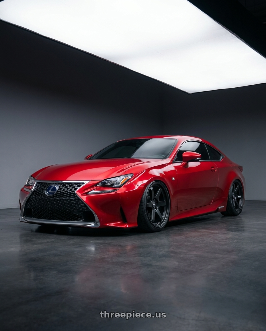 2018 Lexus RC F with ESR Wheels APEX SERIES AP6 5x114.3 19x11 +22 Matte Black wheels