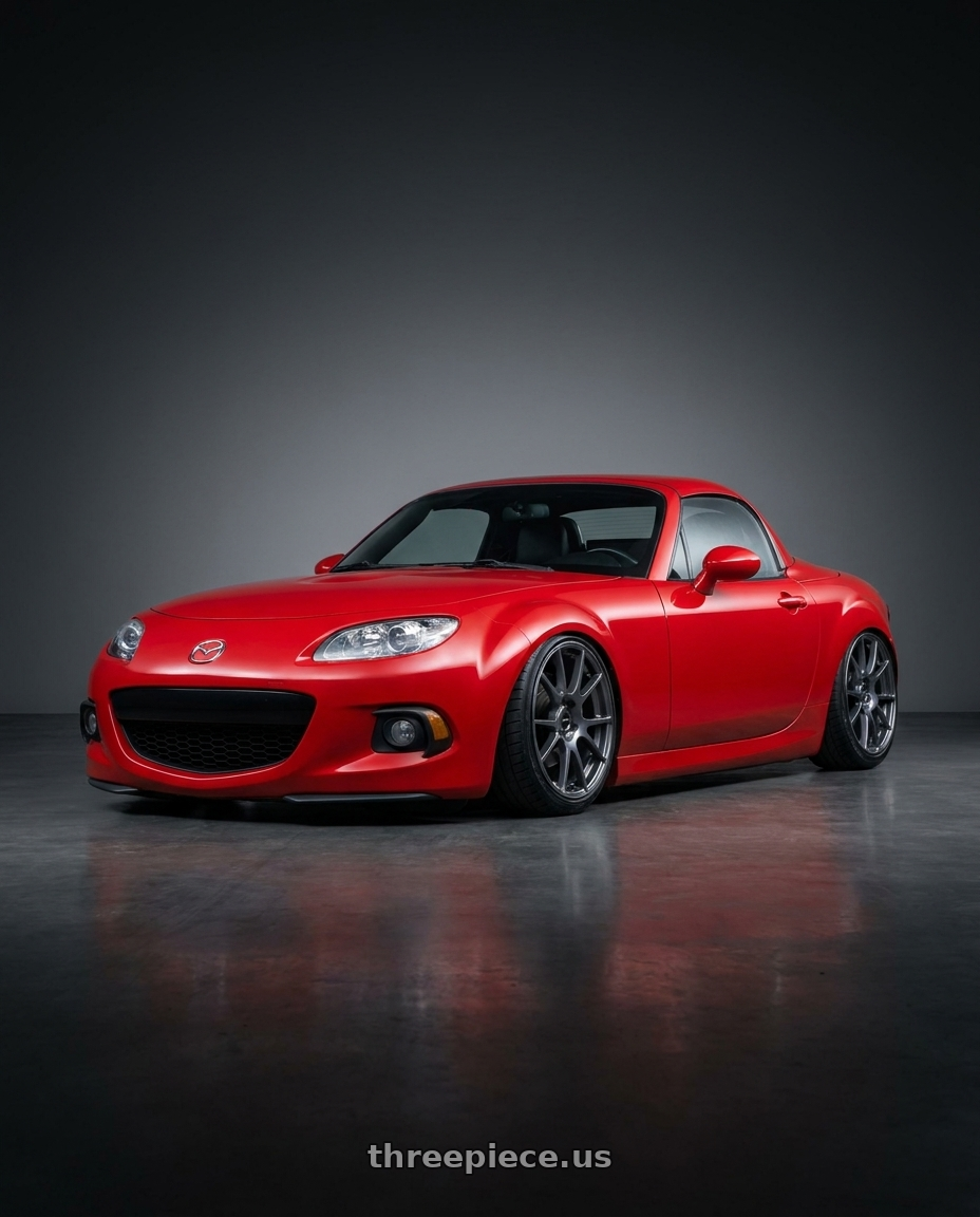 2012 Mazda MX-5 Miata NC with Ssr Gtv04 5x114.3 17×7.0x7+42  METALLIC GRAY wheels