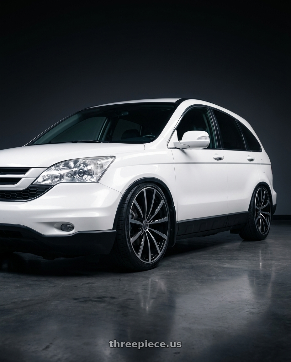 2009 HONDA CRV with G - LINE ALLOYS G0013 4x100/4x114.3 14x6+35 BLACK / MACHINED wheels