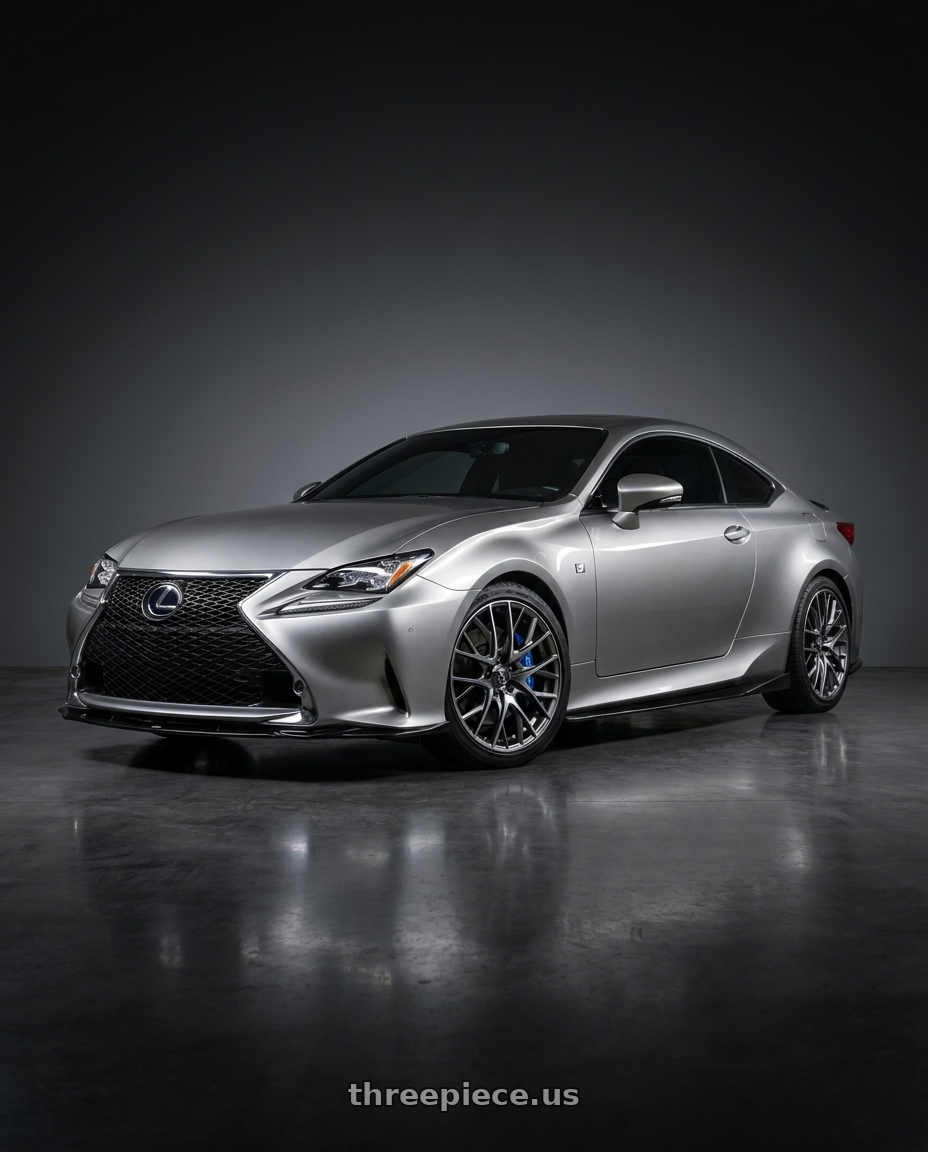2016 Lexus RC 350 F Sport with WedsSport SA-25R 5x114.3 18x9.5+38 Platinum Silver Black wheels