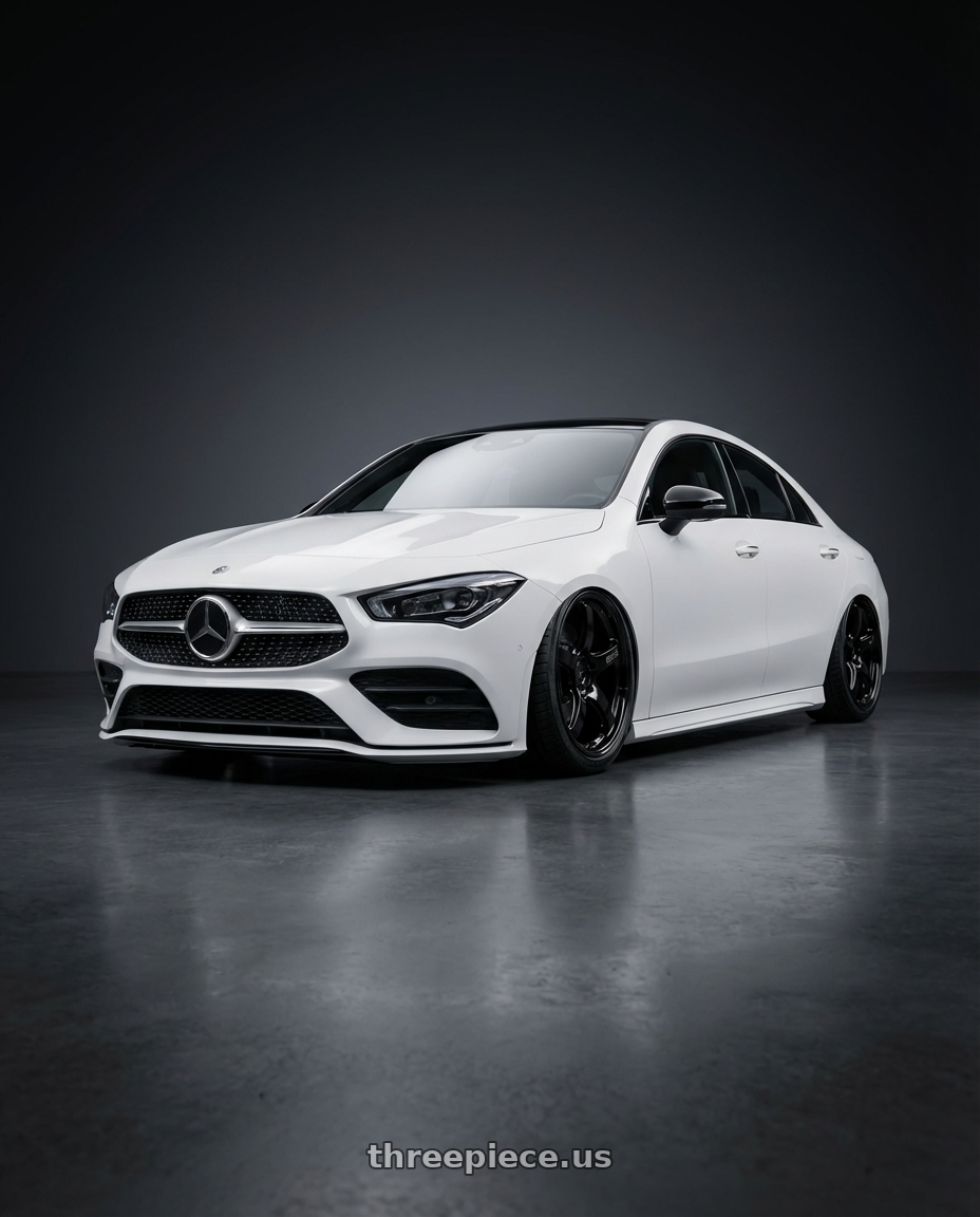 2023 Mercedes-Benz CLA C118 with Gram Lights 57CR 5x112 19x9.5+45 Glossy Black wheels