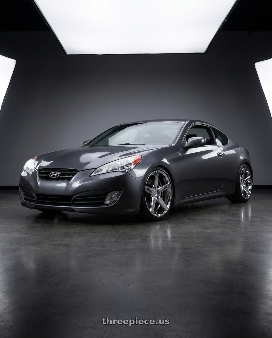 2010 Hyundai genesis coupe with Niche 1PC M132 MILAN 5X114.3 20X8.5 +35 CHROME PLATED wheels