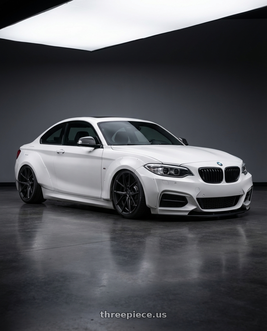2018 BMW 2 Series F22 with Niche 1PC M117 MISANO 5X120 19X8.5 +35 MATTE BLACK wheels