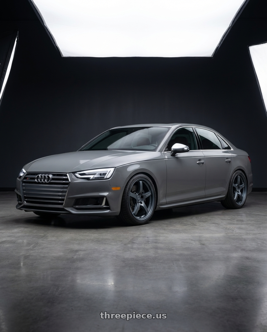 2023 Audi S4 B9 with Gram Lights 57CR 5x112 19x9.5+25 Gunblue II wheels