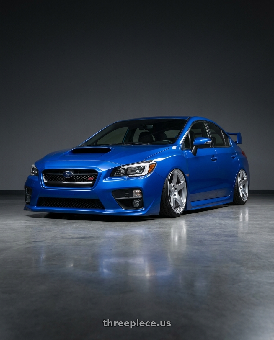 2013 Subaru WRX STI with Ssr Gtv01 5x114.3 18x10.5+15  GLARE SILVER wheels