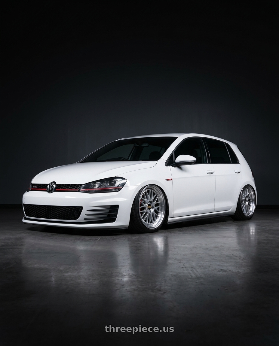 2013 mk7 gti with BBS LM 5x114.3 17x7.5+38 Diamond Silver wheels