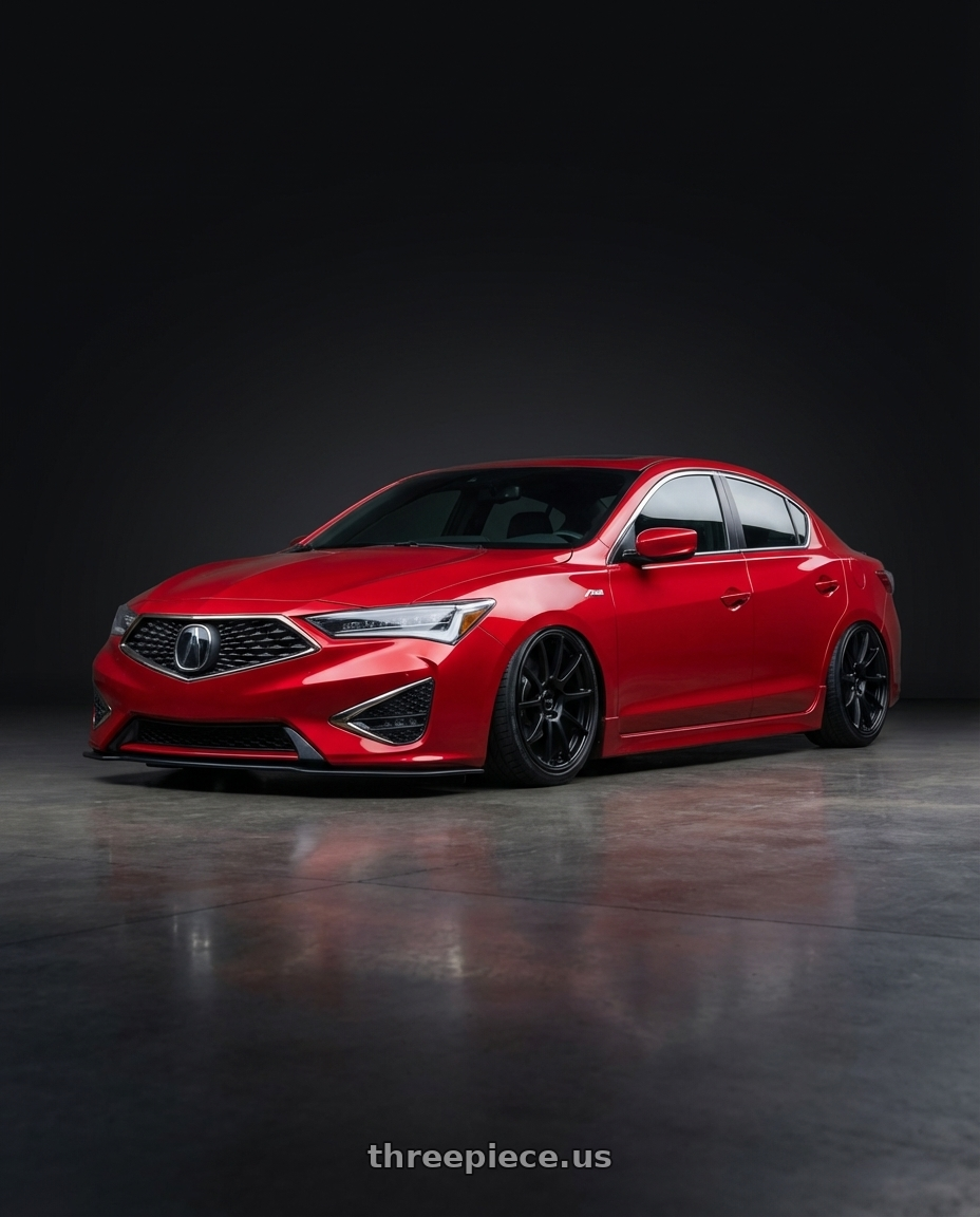 2012 Acura ILX with Ssr Gtv02 5x114.3 18x8+35  FLAT BLACK wheels