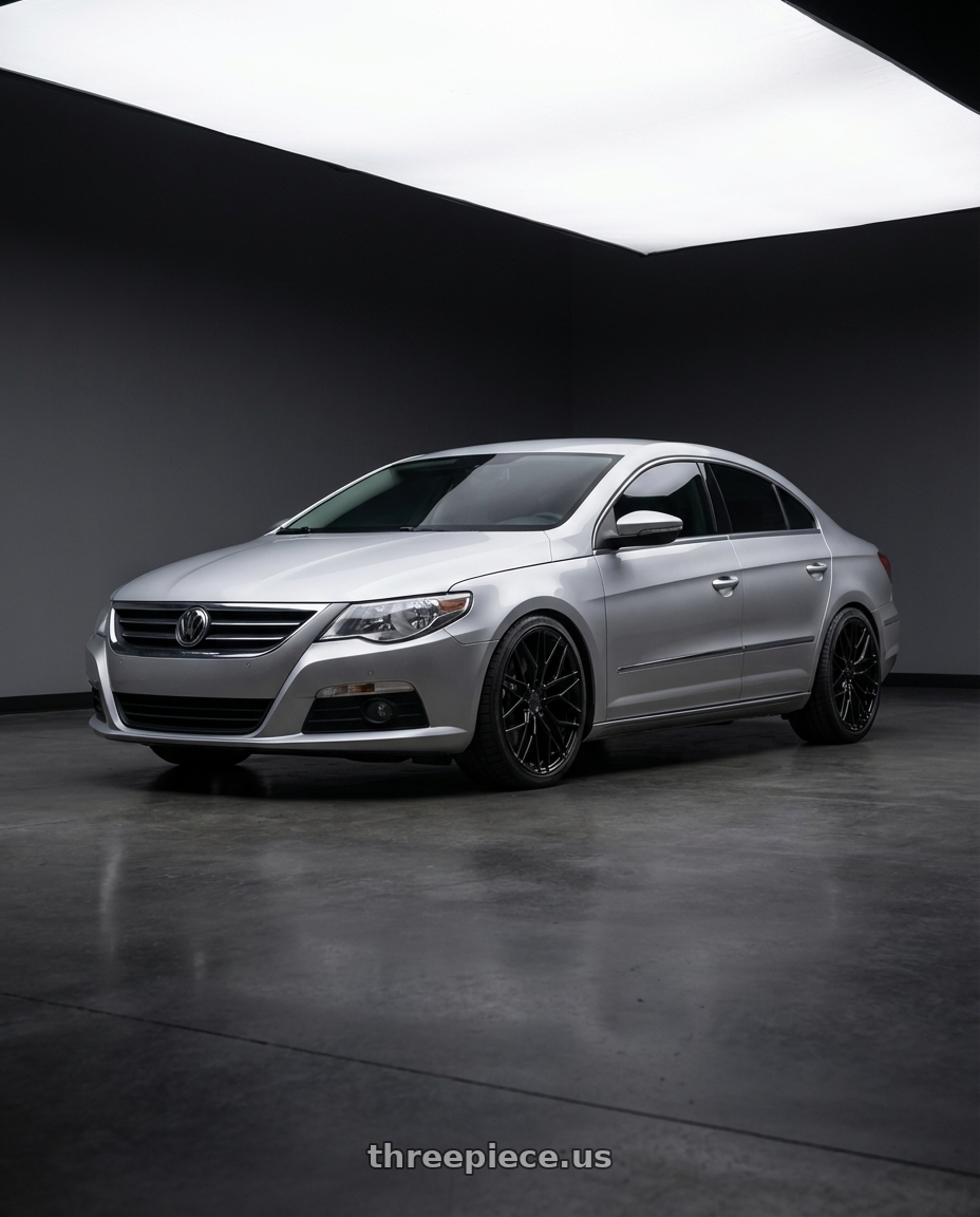 2015 Volkswagen CC with Avant Garde Wheels M520R 5X112 19x8.5 +35 Gloss Black wheels