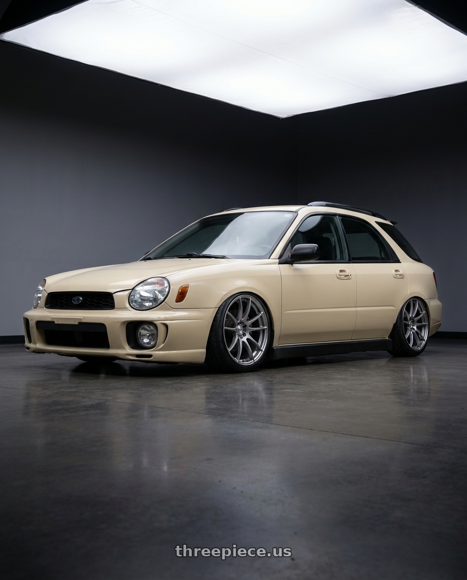 2002 Subaru wrx with F1R F107 5x100/5x114.3 17x8 +35 Hyper Black wheels