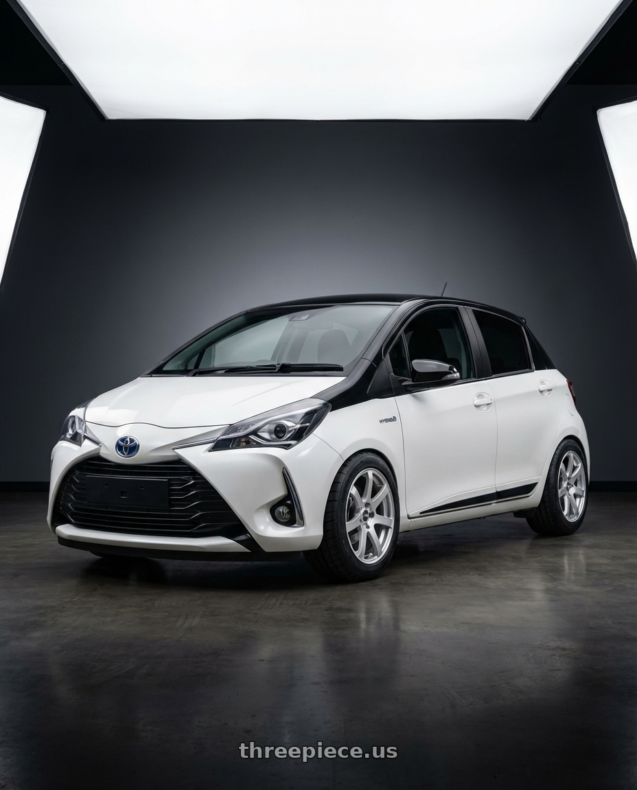 2020 Toyota Yaris Y20 with Enkei PF07 5x114.3 17x8+35 Silver wheels