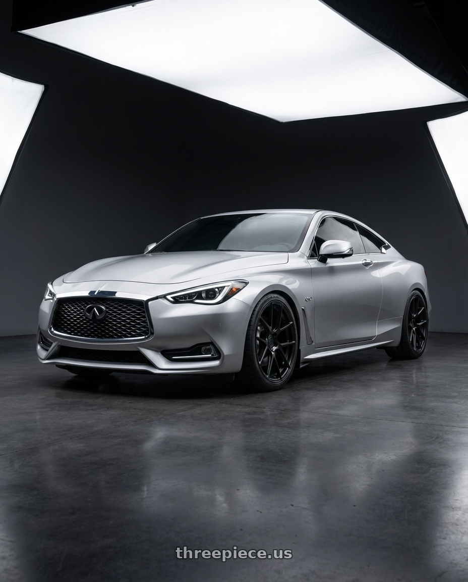 2020 Infiniti Q60 with Avant Garde Wheels M510 5X114.3 19x9.5 +40 Matte Black wheels