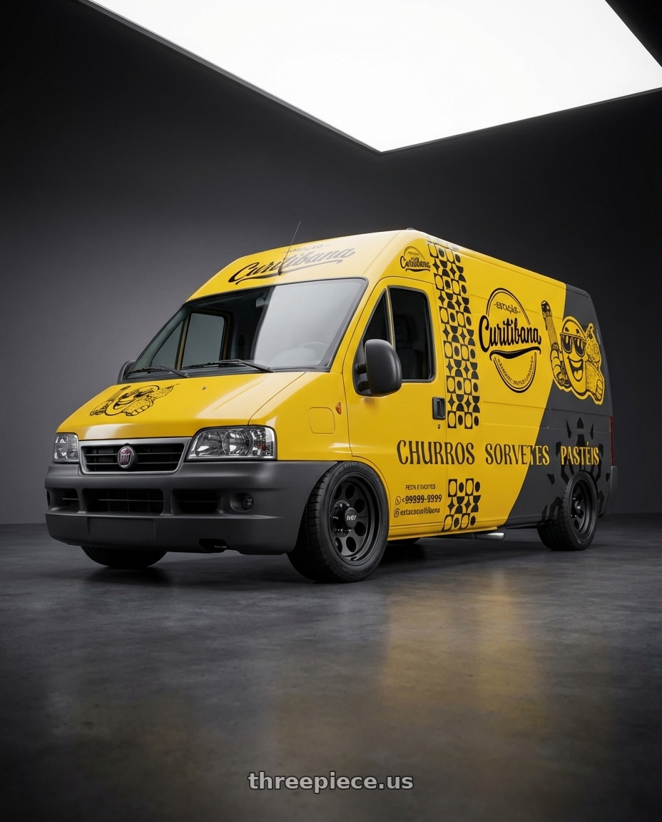 FIAT DUCATO maxicargo 2015 ADESIVADA with Mickey Thompson Classic III Black 6x139.7 17x9 -12 Matte Black wheels