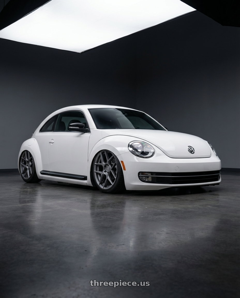 2016 Volkswagen Beetle Turbo with Aodhan AFF2 5x112 19x8.5+35 Matte Gray wheels