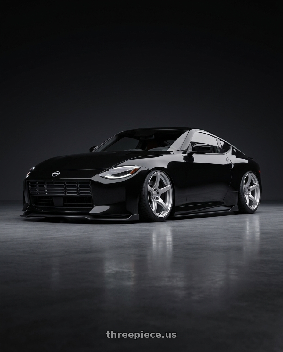 2025 Nissan Z with Work Emotion T5r 5x114.3 19x9.5 +35 Glow Silver wheels