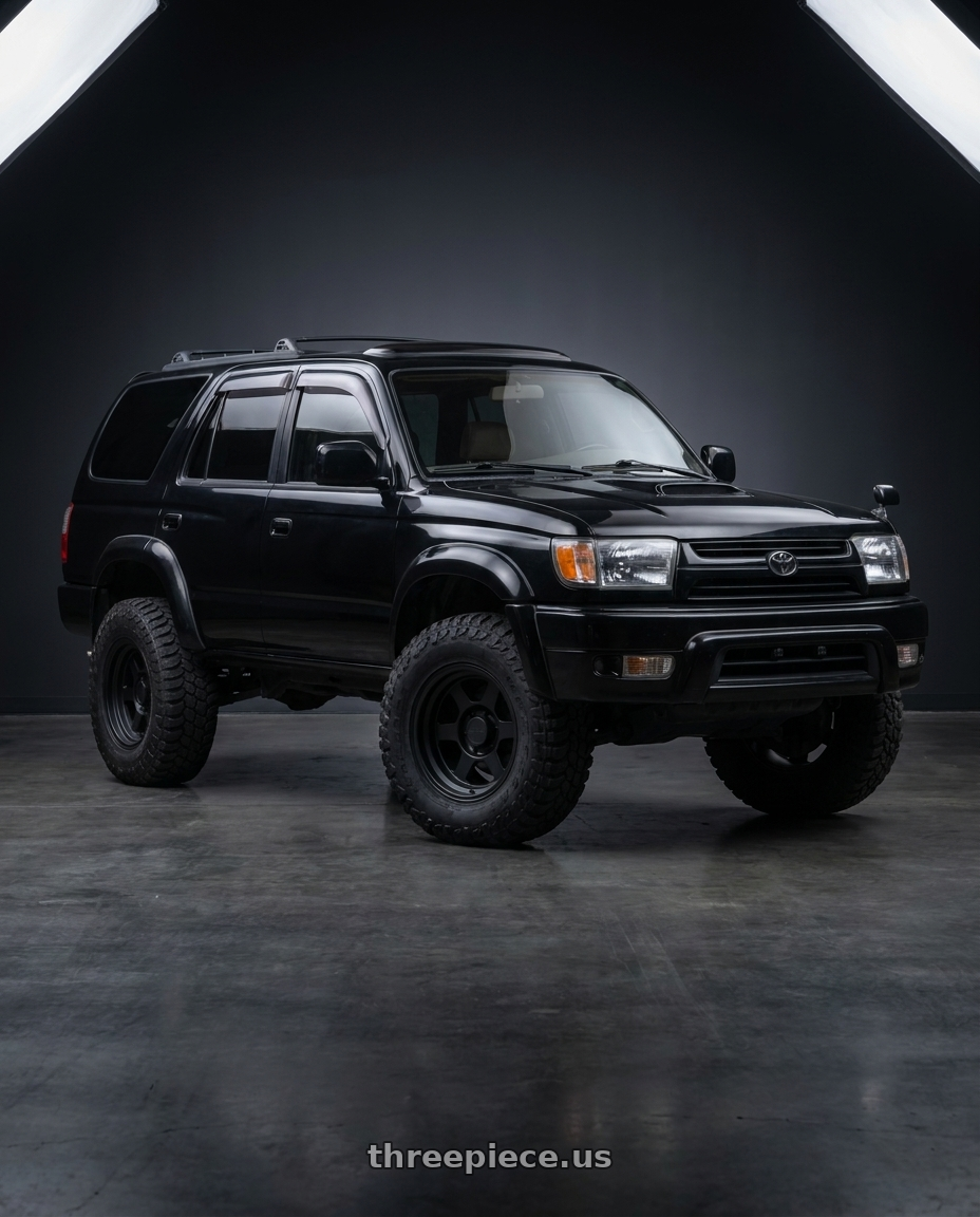 2001 Toyota 4runner with 9six9 SIX-1 Deep 6x139.7 17X8.5 -10 Matte Black wheels