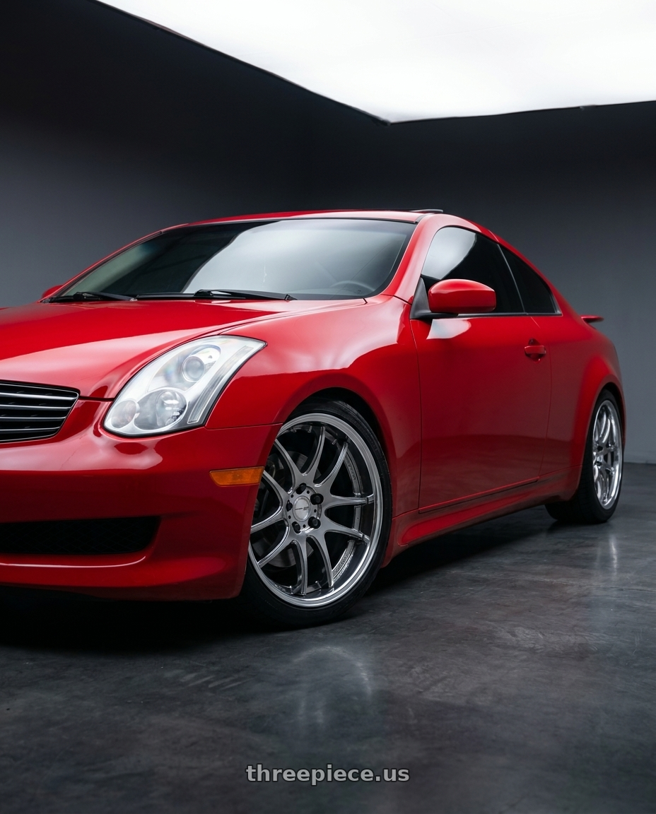 2007 Infiniti G35 Base with Work Cr 2P 5x114.3 19x9.5 +22 GT Silver wheels