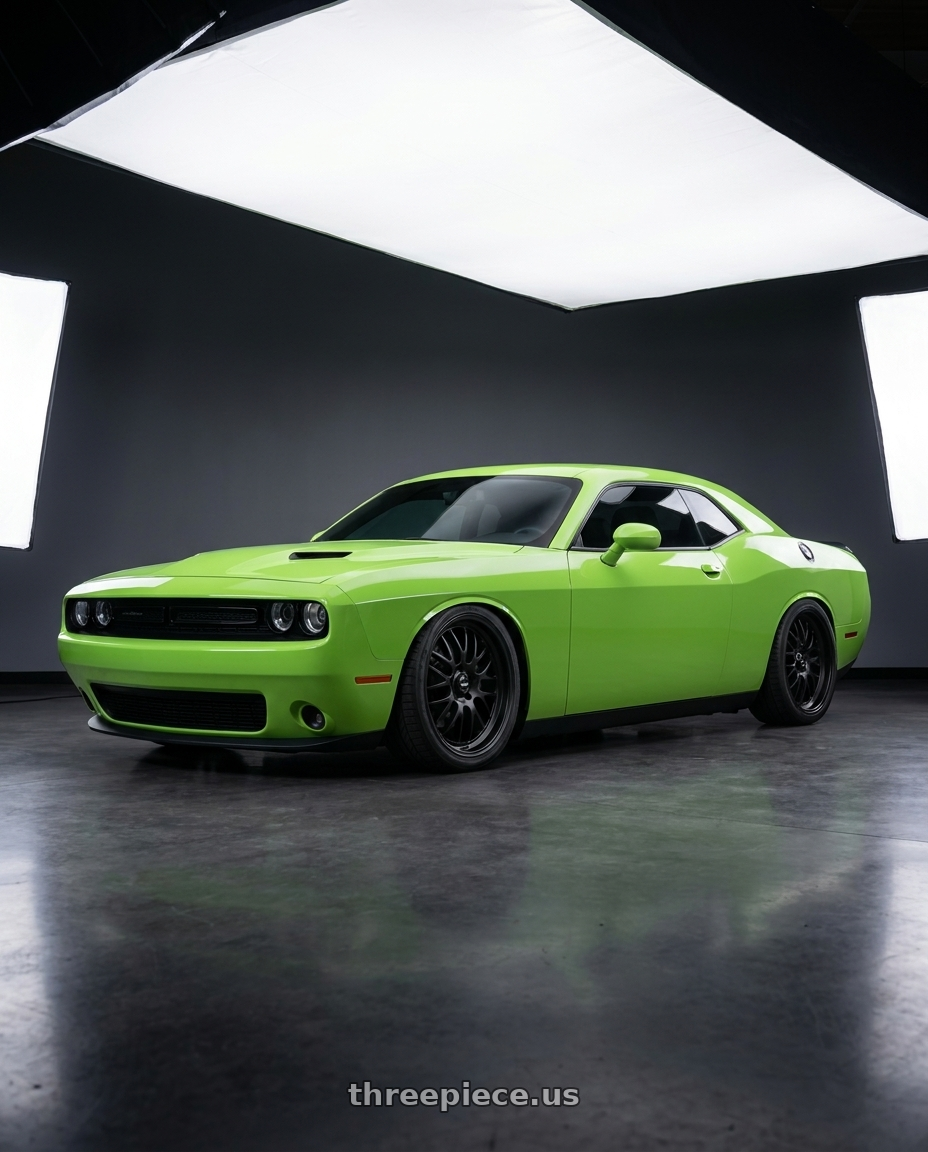 2023 dodge challenger sxt with Ridler Type 607 5x115 22x9+20 Matte Black wheels