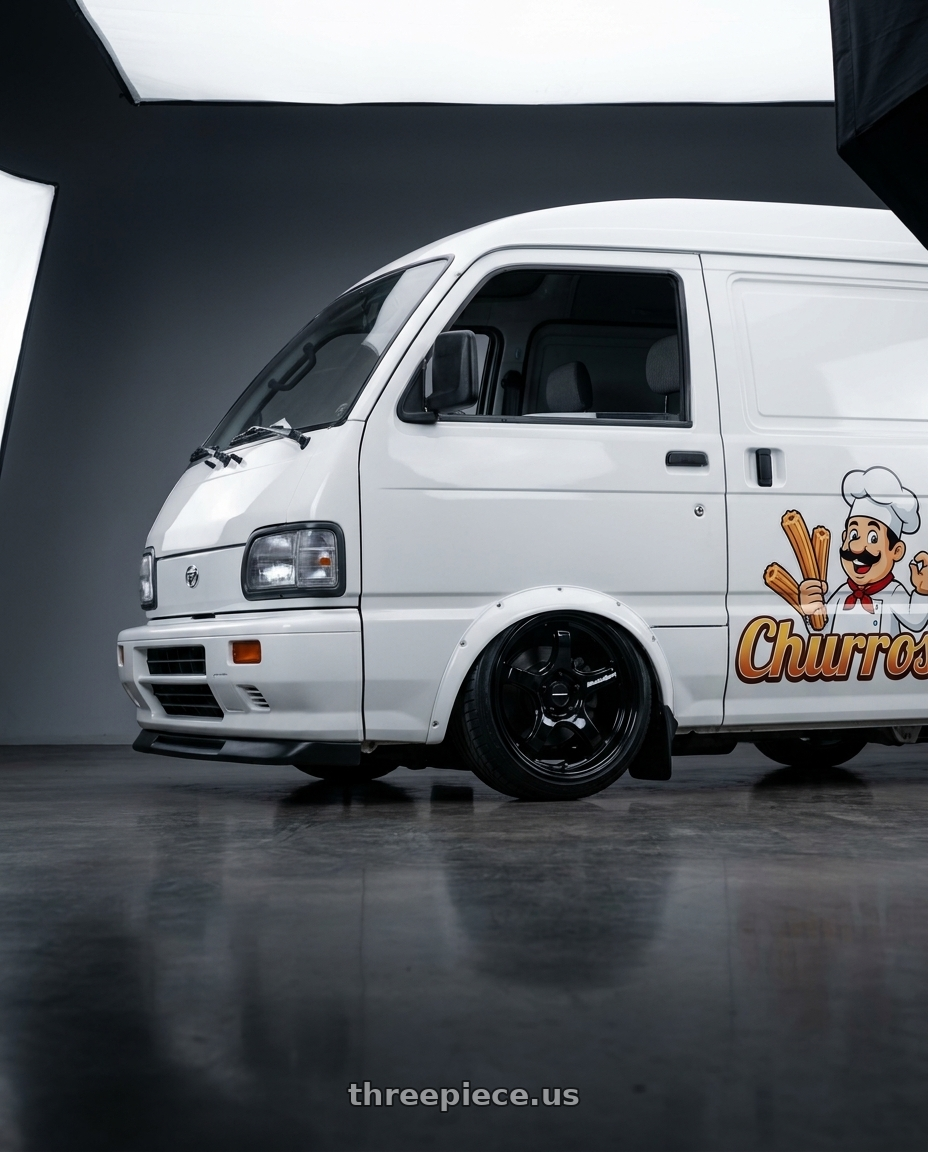 1993 Asia Towner Cargo Adesivada De Churros with WedsSport RN-05M 5x114.3 19x10.5+22 Gloss Black wheels