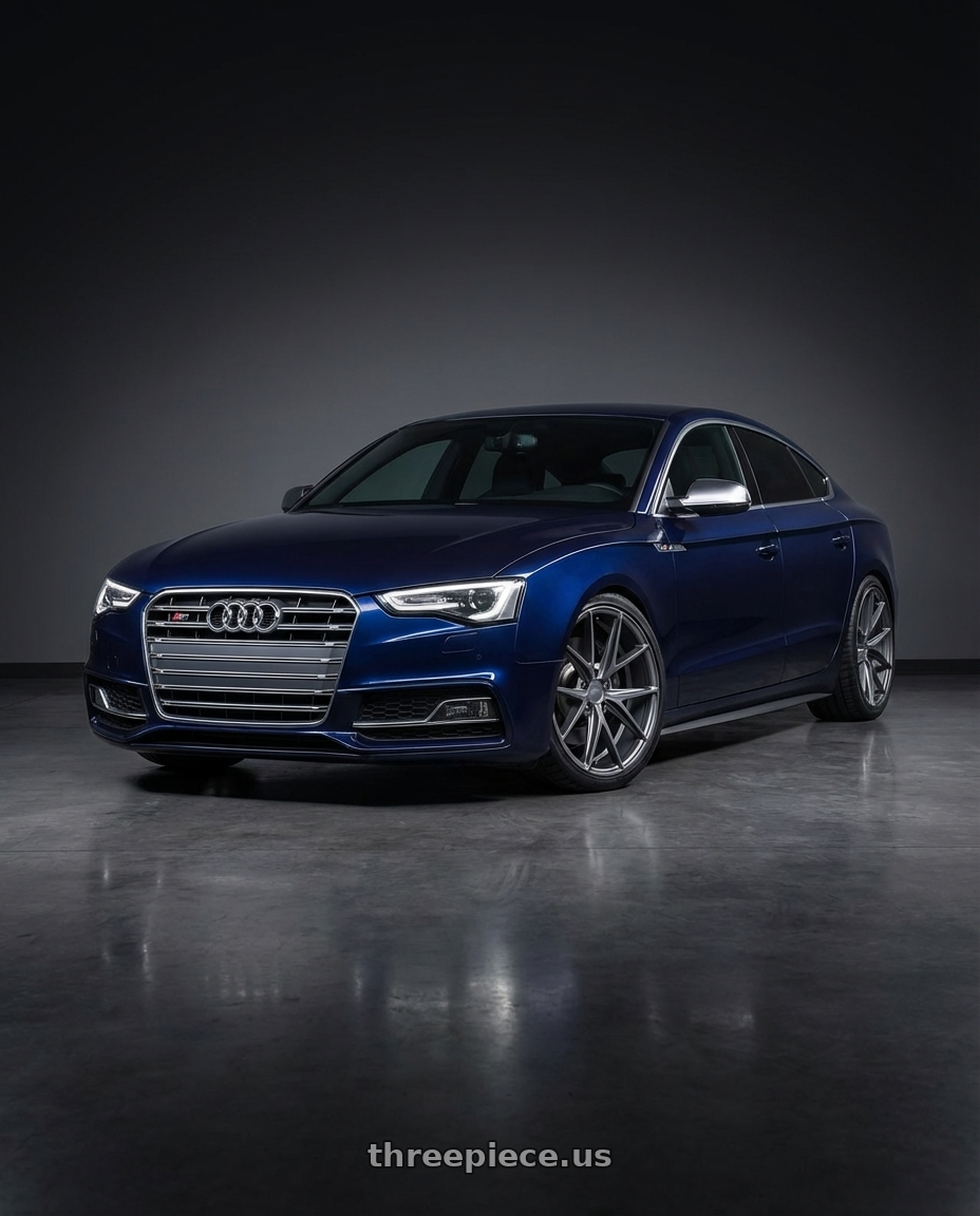 2014 Audi S5 B8 with Niche 1PC M116 MISANO 5X112 19X8.5 +34 MATTE GUN METAL wheels