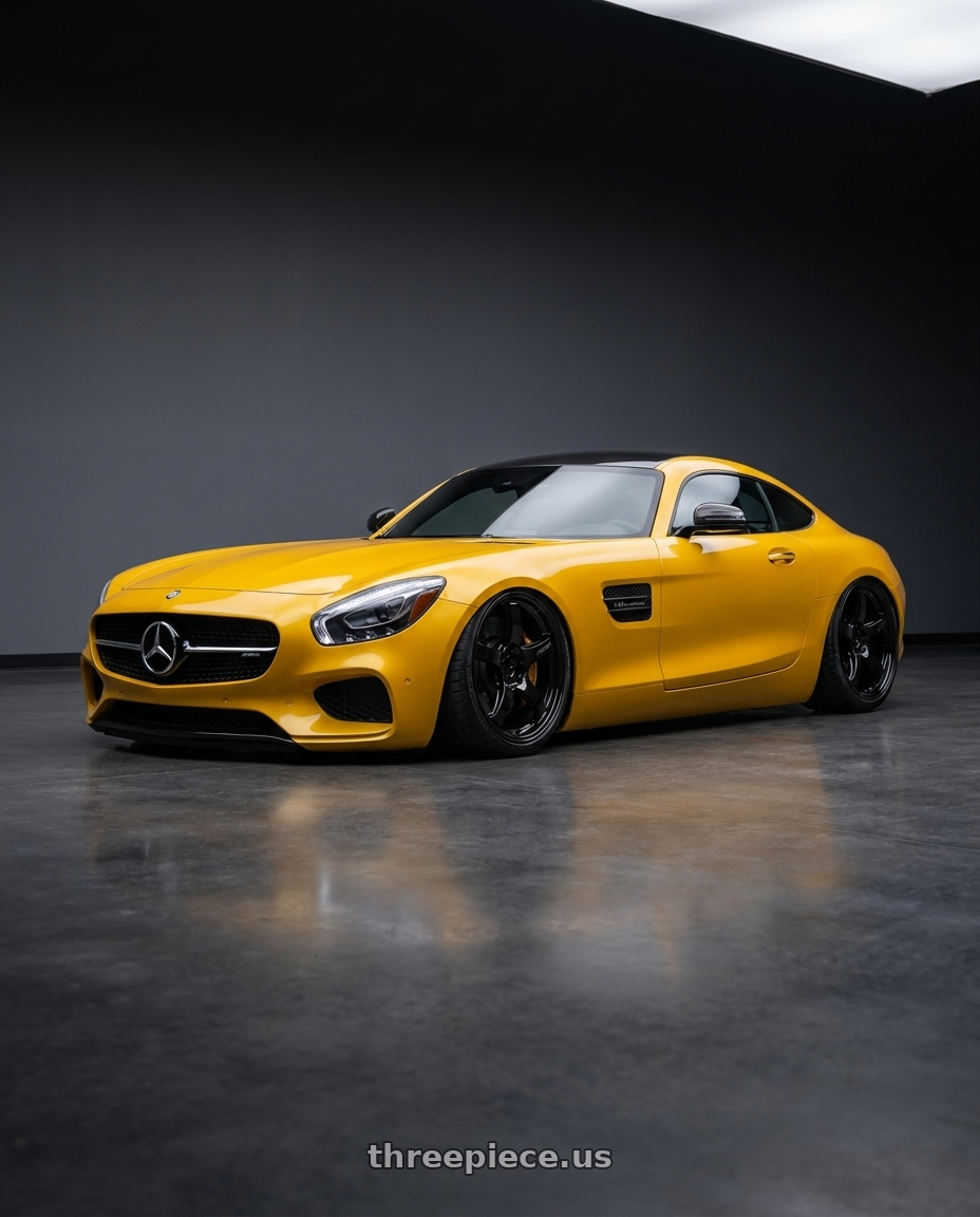 2019 Mercedes-Benz AMG GT with Gram Lights 57CR 5x112 19x9.5+25 Glossy Black wheels