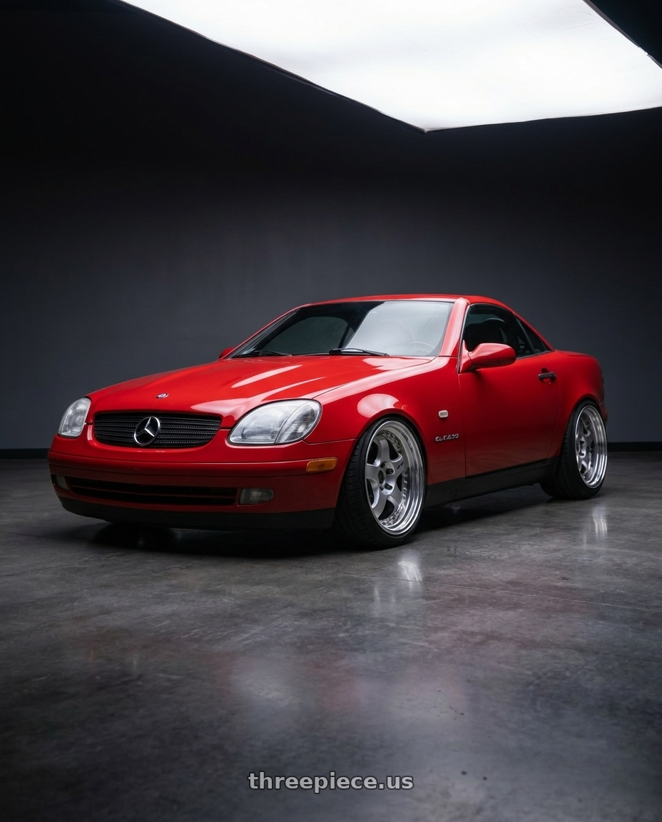1998 Mercedes slk230 with Work Meister S1 3P 5x112 17x9+29 O Disk Silver wheels