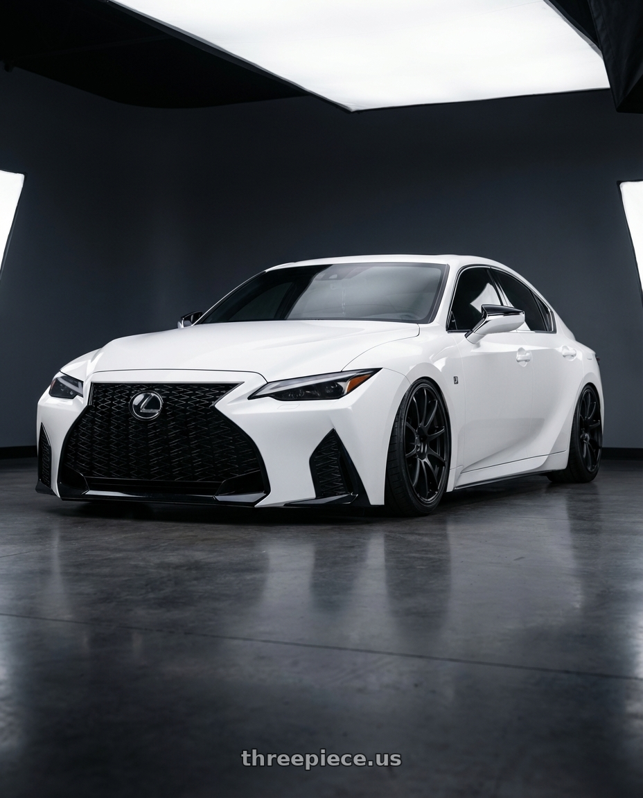 2024 Lexus IS 350 with Ssr Gtv02 5x114.3 19x8.5+38  FLAT BLACK wheels