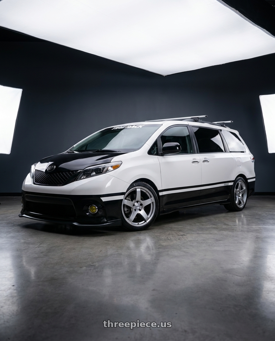 2016 Toyota Sienna with Ssr Gtv01 5x114.3 19x8.5+38  GLARE SILVER wheels