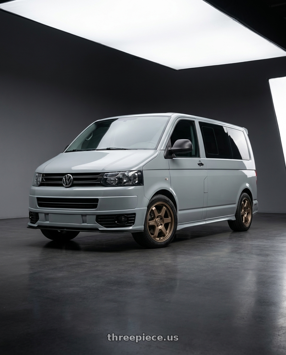 Vw T5 2008 with fifteen52 BUNDT SV 6x130 17x8 +40 MAGNESIUM GREY (SATIN BRONZE) wheels