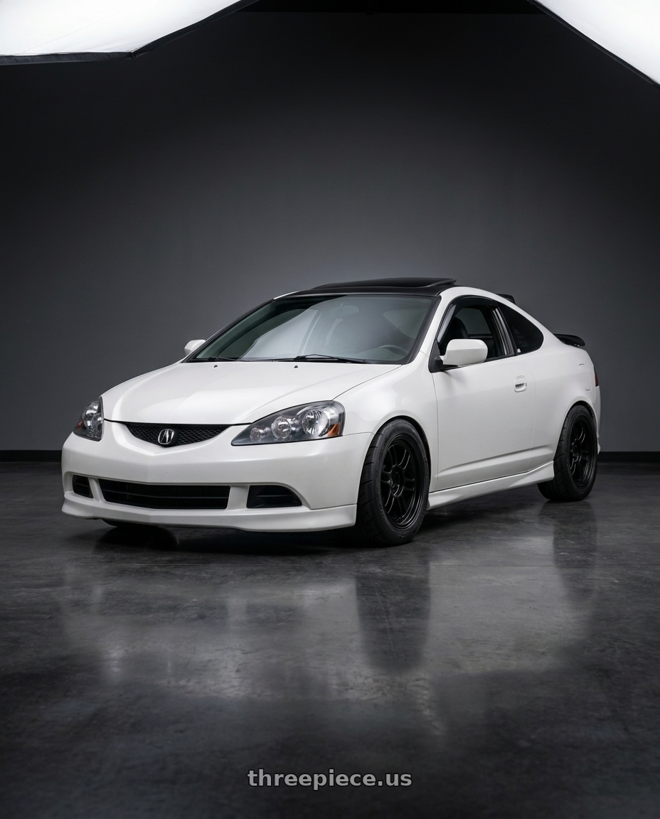 2006 Acura RSX Type S with Enkei RPF1 4x100 15x7+35 Black wheels