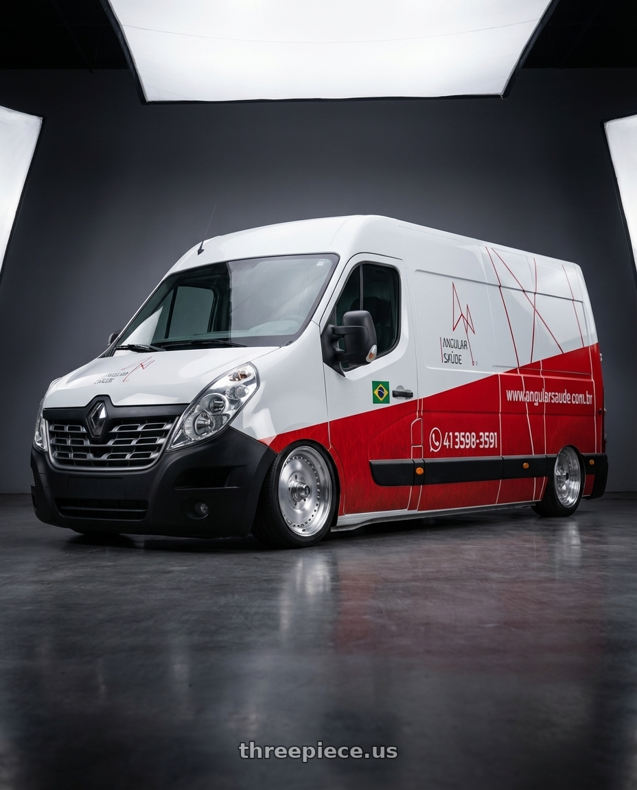 RENAULT MASTER 2.3 DCI FURGÃO 16V 2015 adesivada com pelicula  with Center Line Auto Drag 2.0 5X114.3 15x7 -6 Brushed wheels