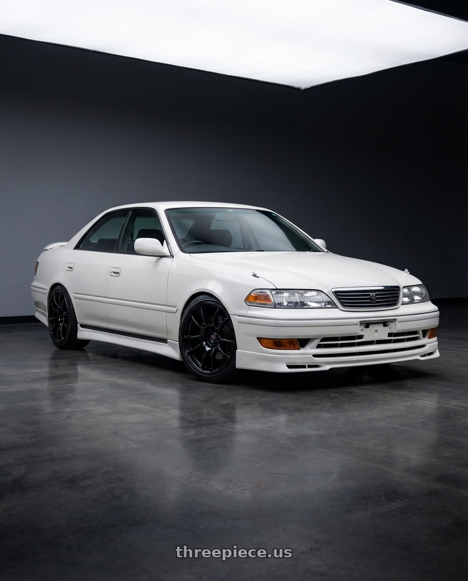 1998 Toyota Mark II Tourer V with Advan RGIII 5x114.3 18x9.5+45 Gloss Black wheels
