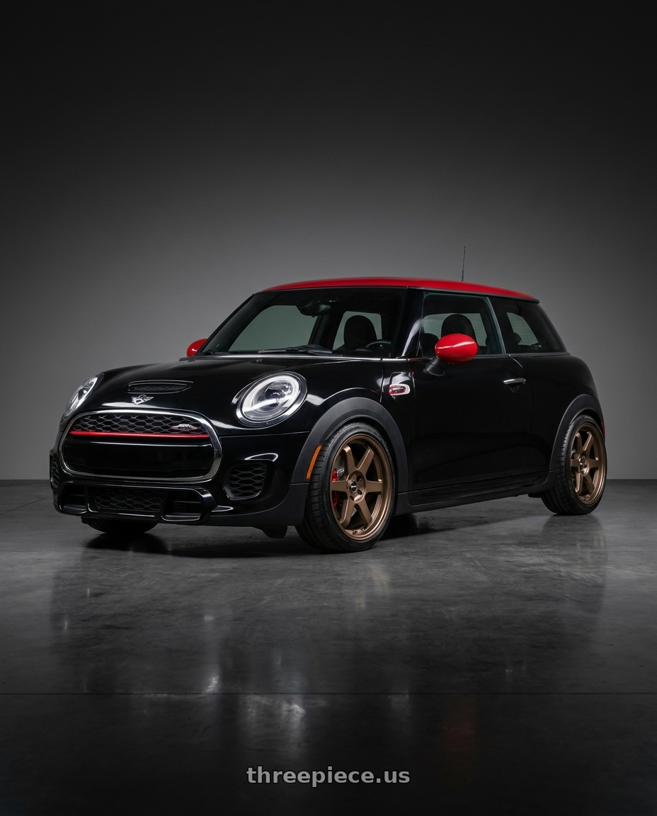 2017 mini John cooper works with Vors TR37 5x114.3 18x8.5 +35 Bronze wheels
