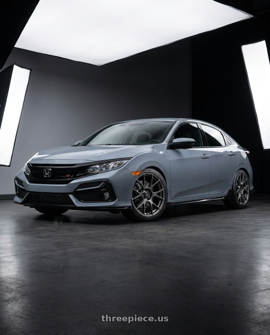 2021 Honda Civic Type R with Konig Ampliform 5x120 18x8.5+32 Dark Metallic Graphite wheels