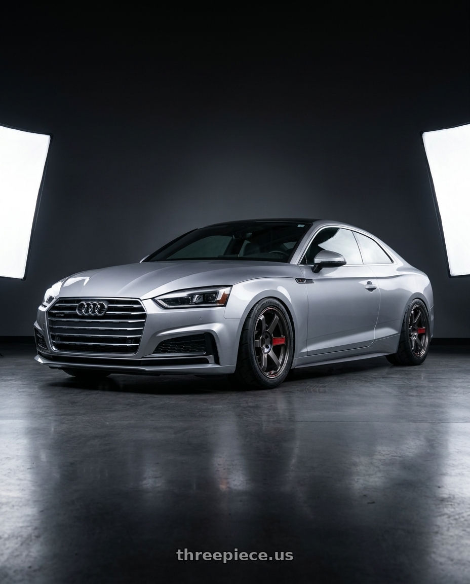 2018 Audi A5 with Volk Racing TE37 Saga SL 5x114.3 18x10.5+15 Pressed Graphite wheels