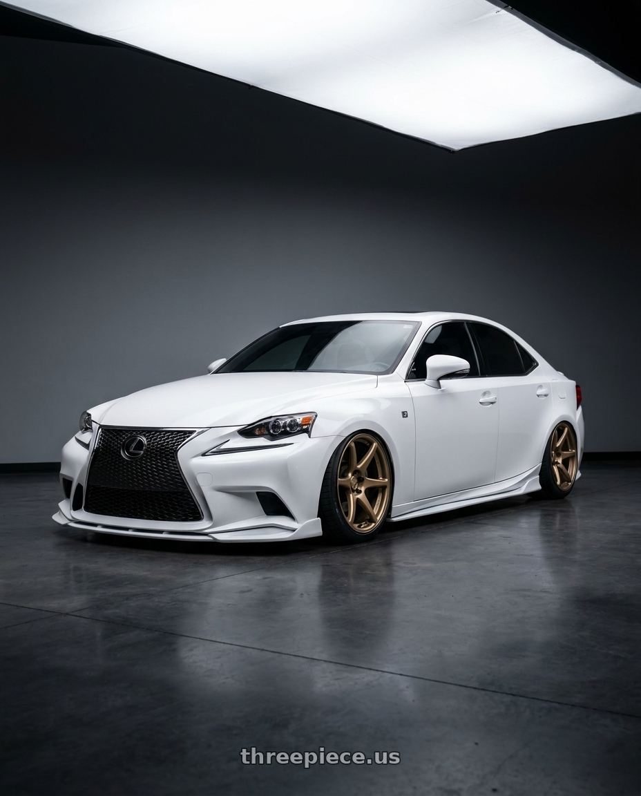2016 Lexus is 350 f with Kansei K11B Tandem 5x114.3 18x10.5 12 Bronze wheels