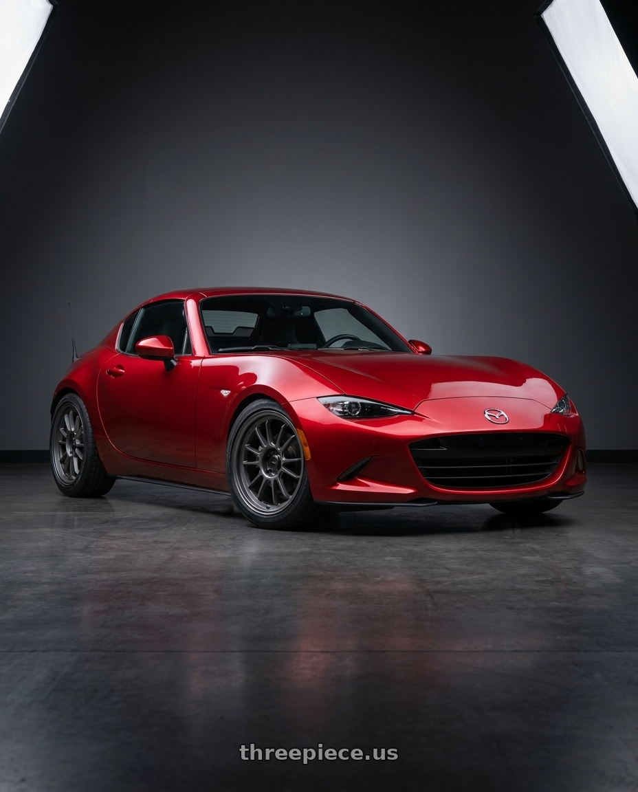 2016 Mazda Miata with Konig Hypergram 4x100 16x8+38 Matte Grey wheels