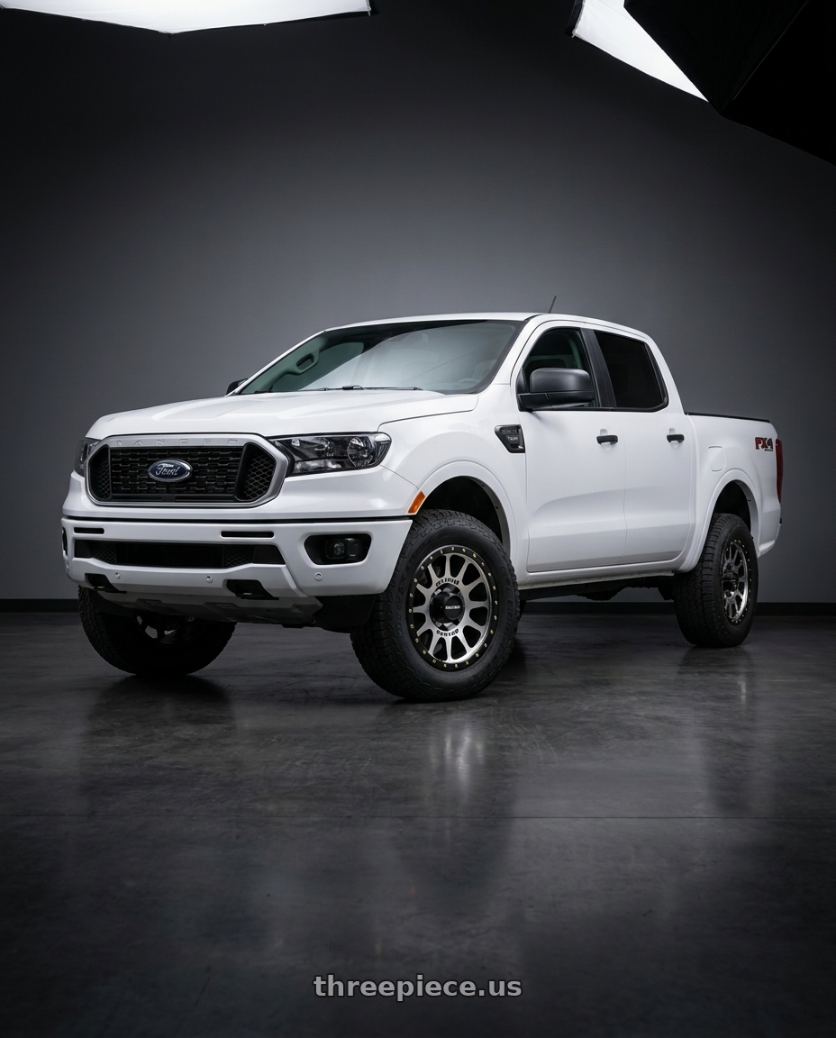 2021 Ford Ranger XL with Method Race Wheels 305MB NV 6x139.7 17x8.5 +0 MACHINED - MATTE BLACK LIP wheels